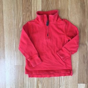 Orange/red Jcrew boys quarter zip